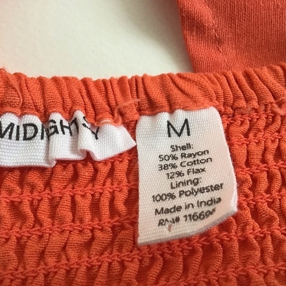 Corset top, linen blend, sleeveless cropped elasticized smocked back top Med NWT - Picture 3 of 4